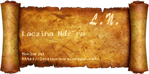 Laczina Nóra névjegykártya